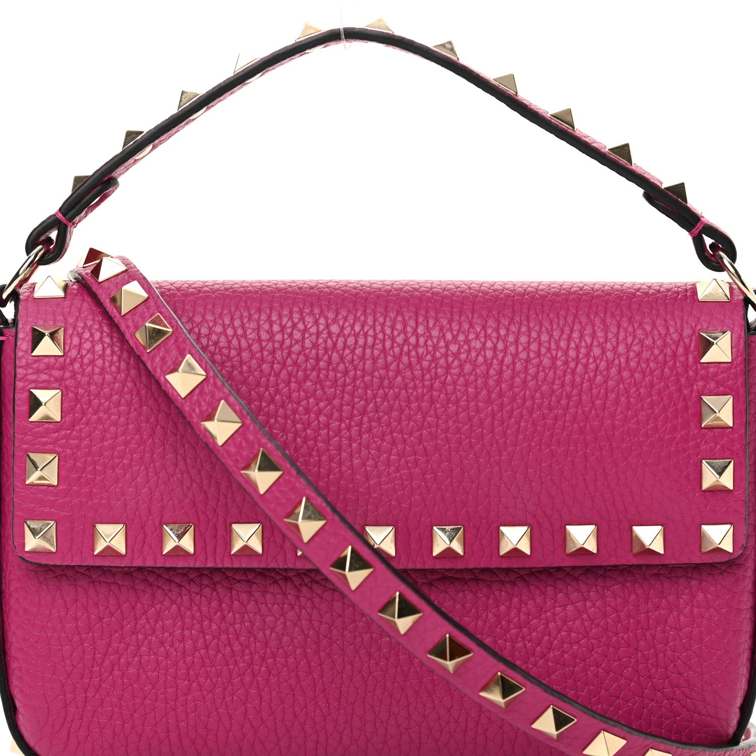 Valentino Garavani Grainy Calfskin Rockstud Crossbody Pouch Rose Violet 7 of 11