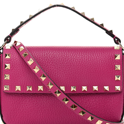 Valentino Garavani Grainy Calfskin Rockstud Crossbody Pouch Rose Violet 7 of 11