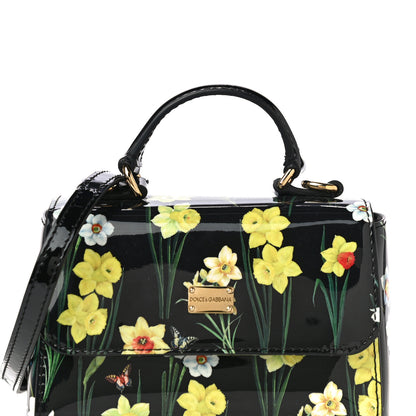 Dolce & Gabbana Vernice Printed Mini Satchel Black Multicolor 7 of 9