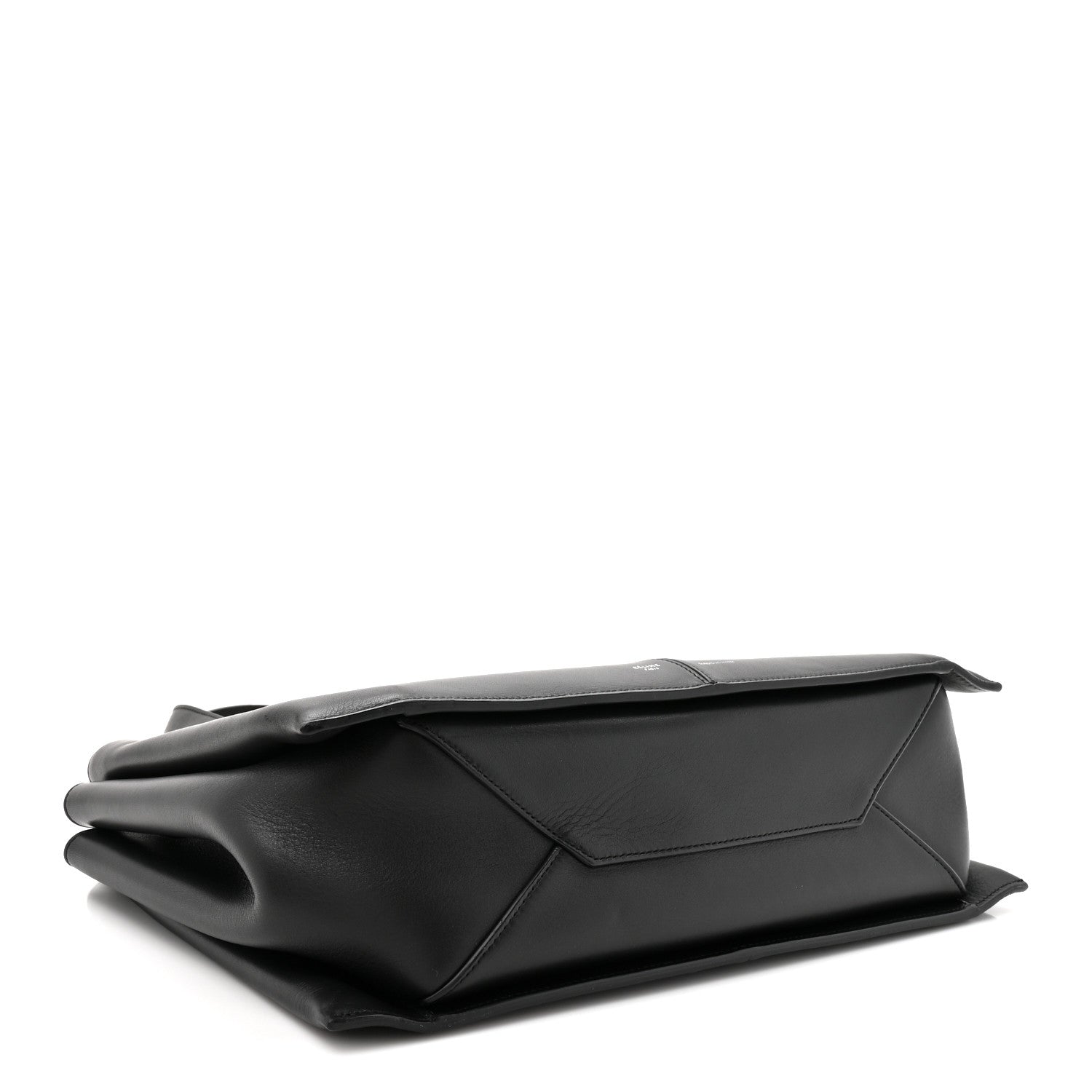 Celine Supple Natural Calfskin Medium Tri-Fold Bag Black 4 of 14