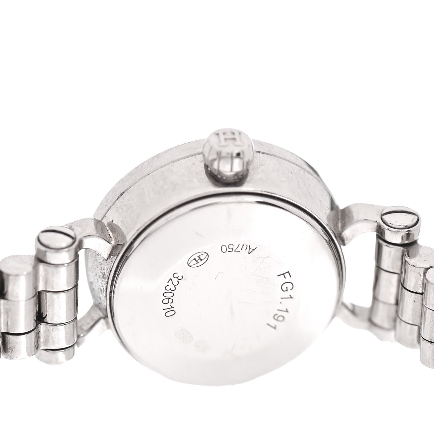 Hermes 18K White Gold Diamond 16mm Faubourg Quartz Watch 4 of 4