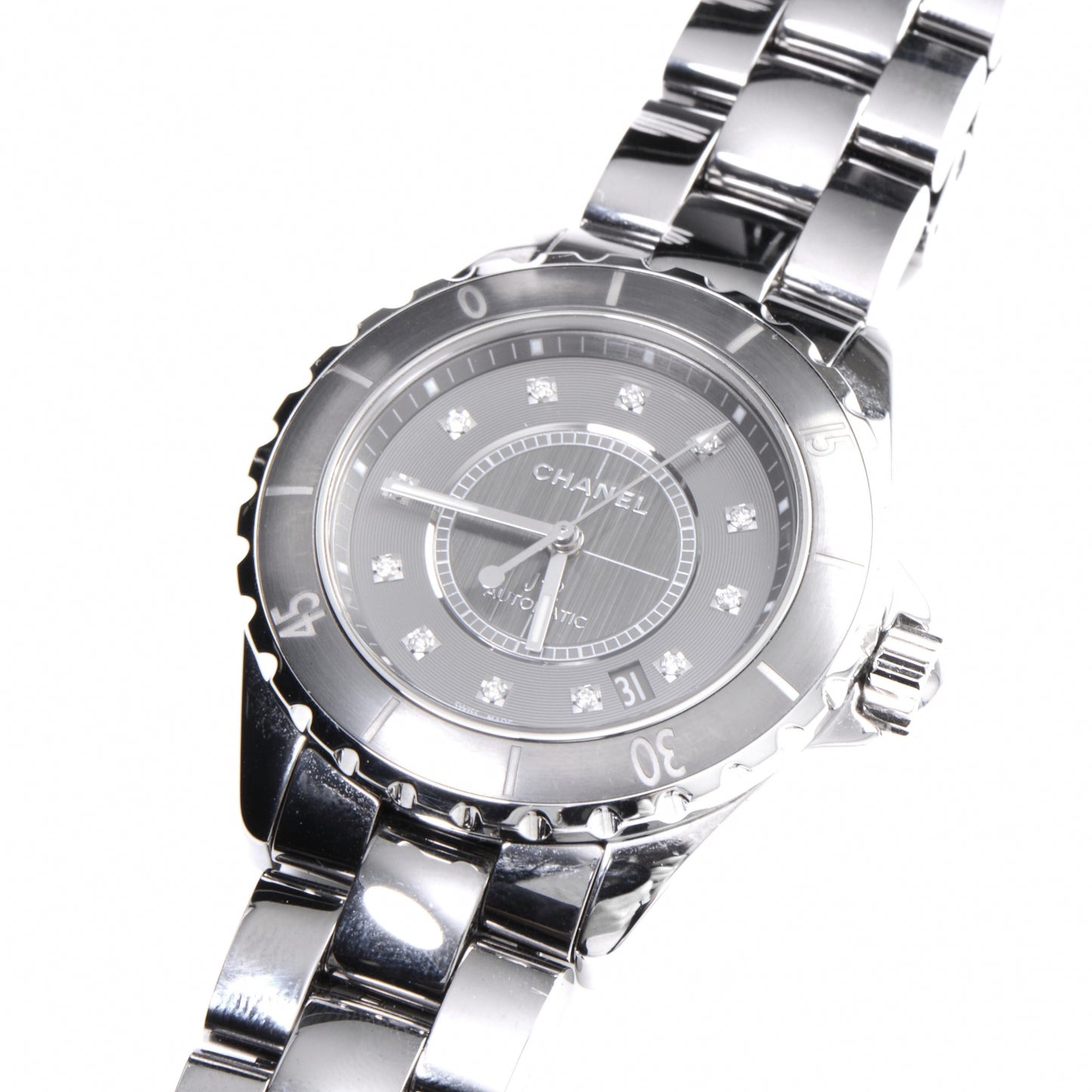 Titanium Ceramic Diamond 38mm J12 Automatic Watch