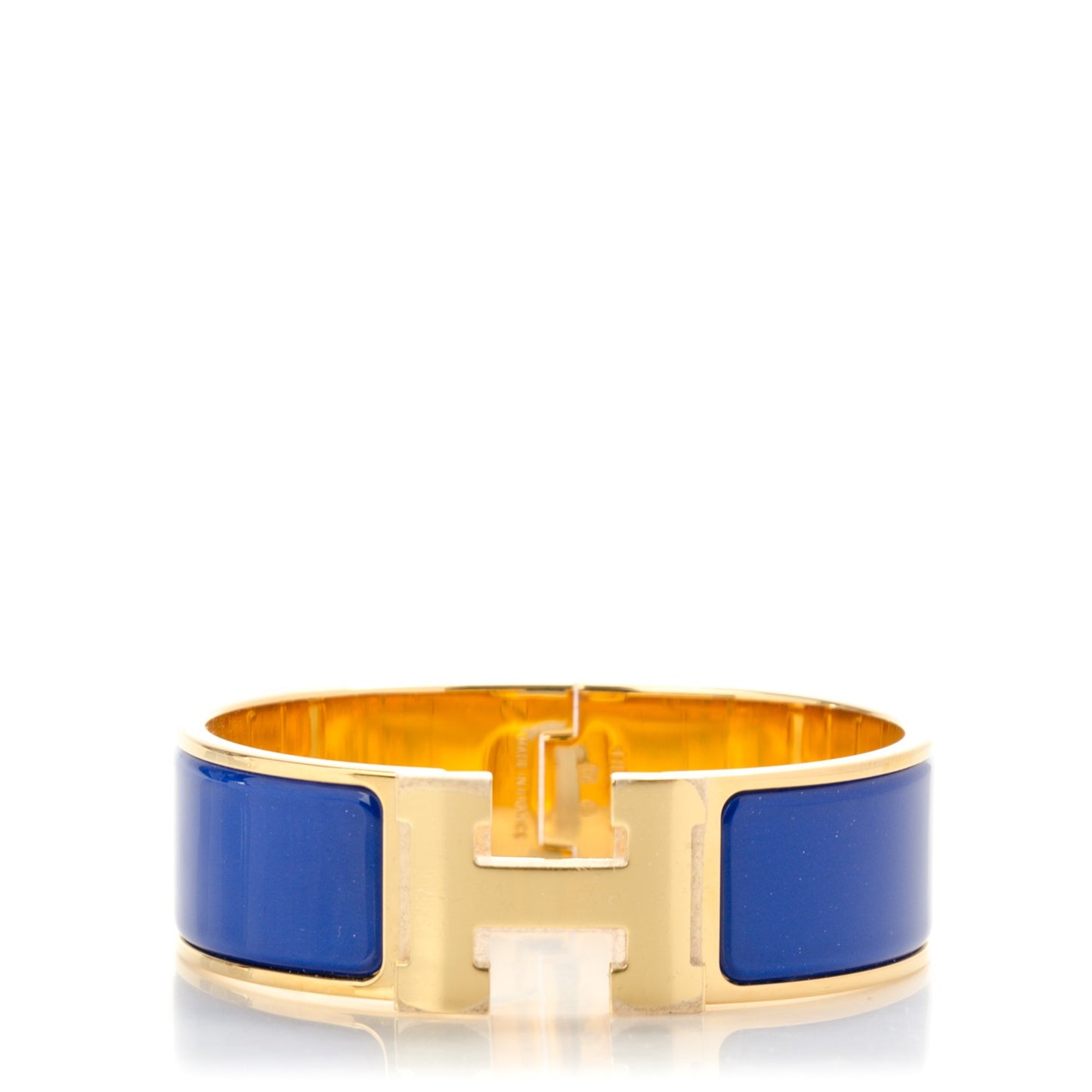 Enamel Wide Clic Clac H Bracelet GM Bleu Royal