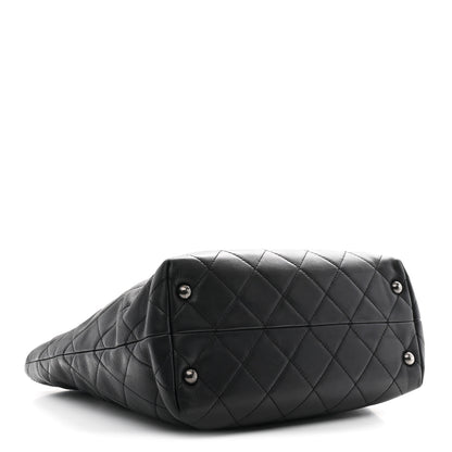Chanel Calfskin Quilted Large Shopping In Chains Tote Black 4 of 10