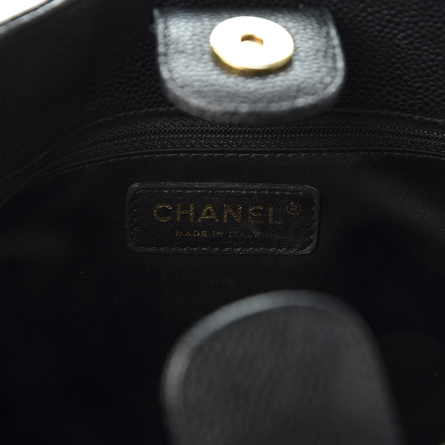 Chanel Caviar Petit Shopping Tote PST Black 7 of 11