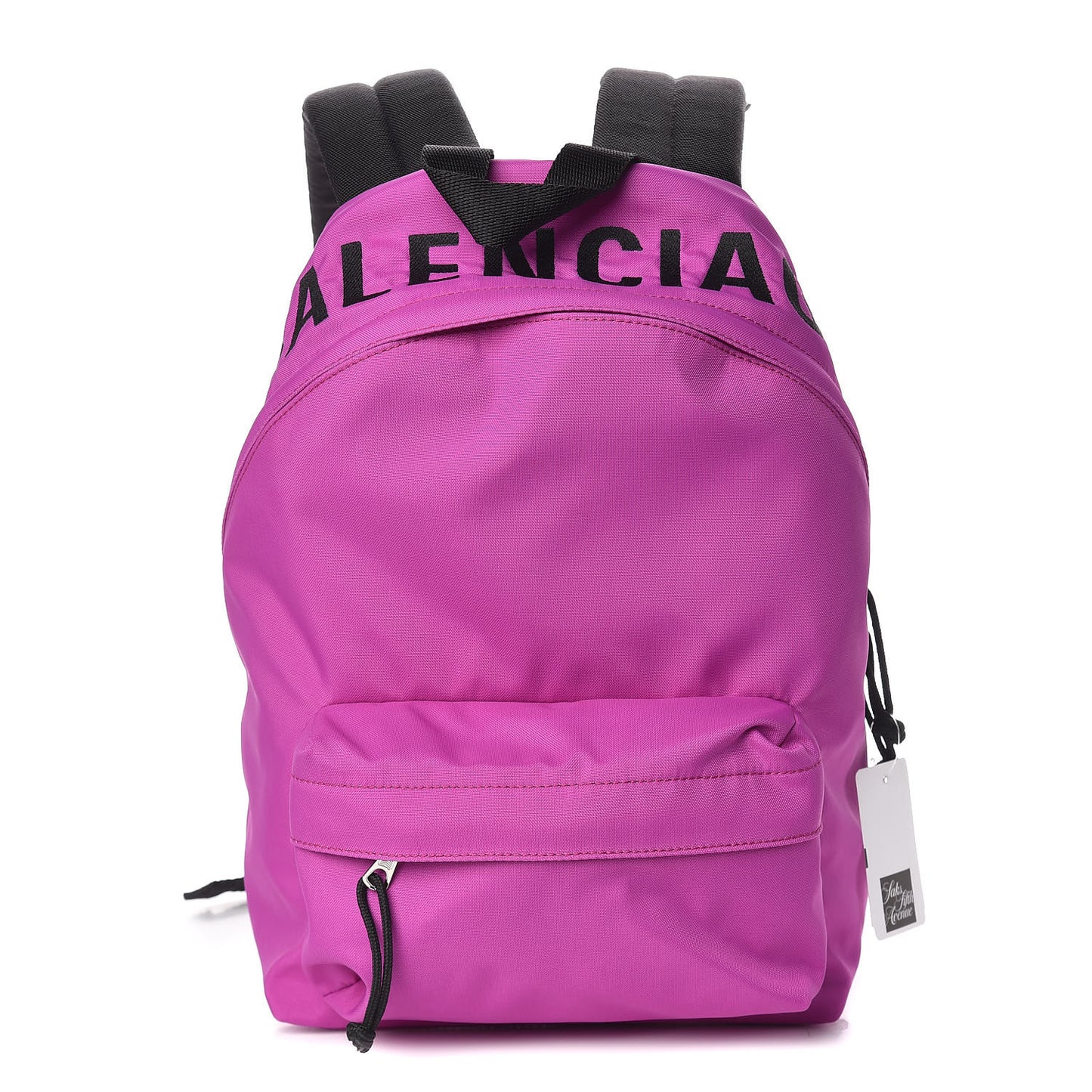 Sport Nylon Logo Embroidered S Wheel Backpack Fuchsia Black