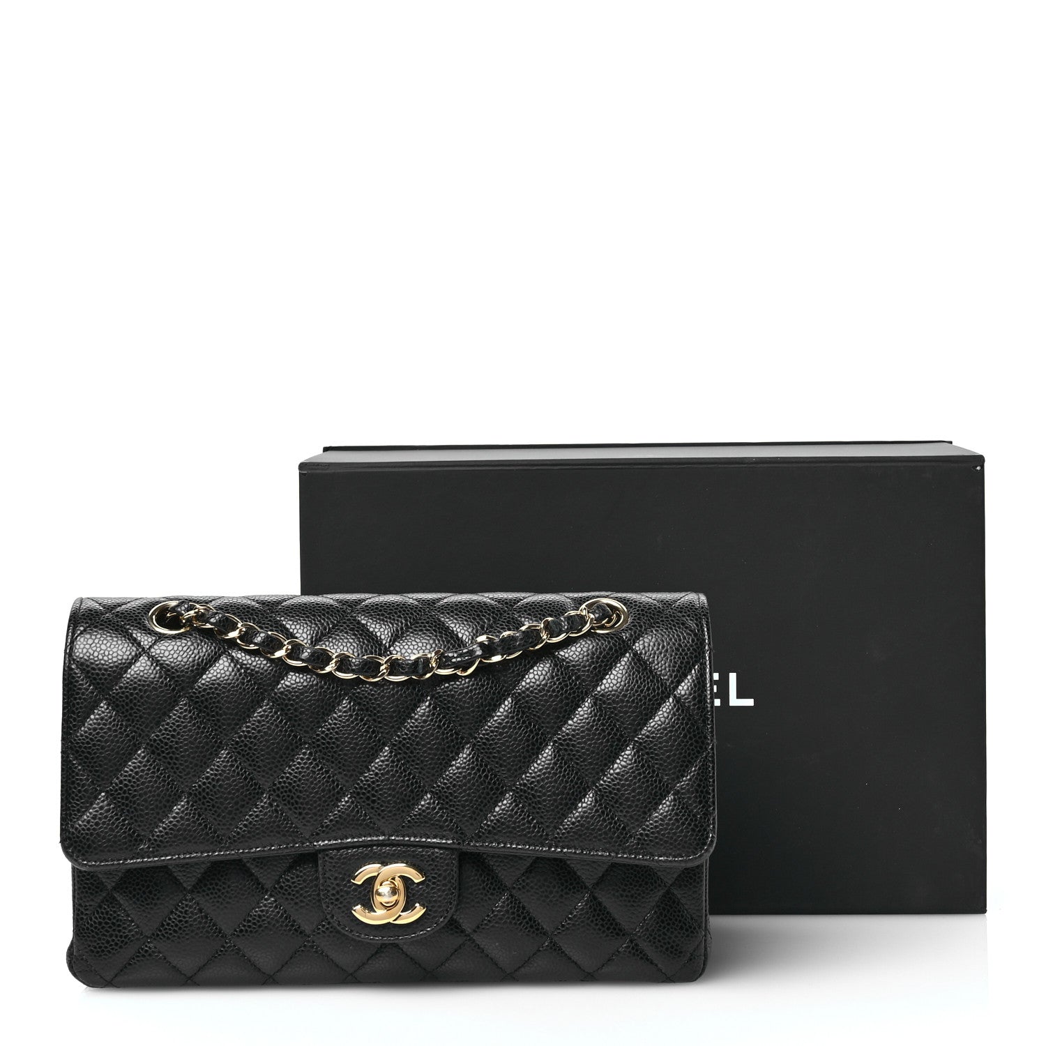 Chanel Caviar Quilted Medium Double Flap Black 11 of 11