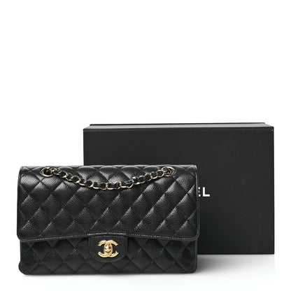 Chanel Caviar Quilted Medium Double Flap Black 11 of 11