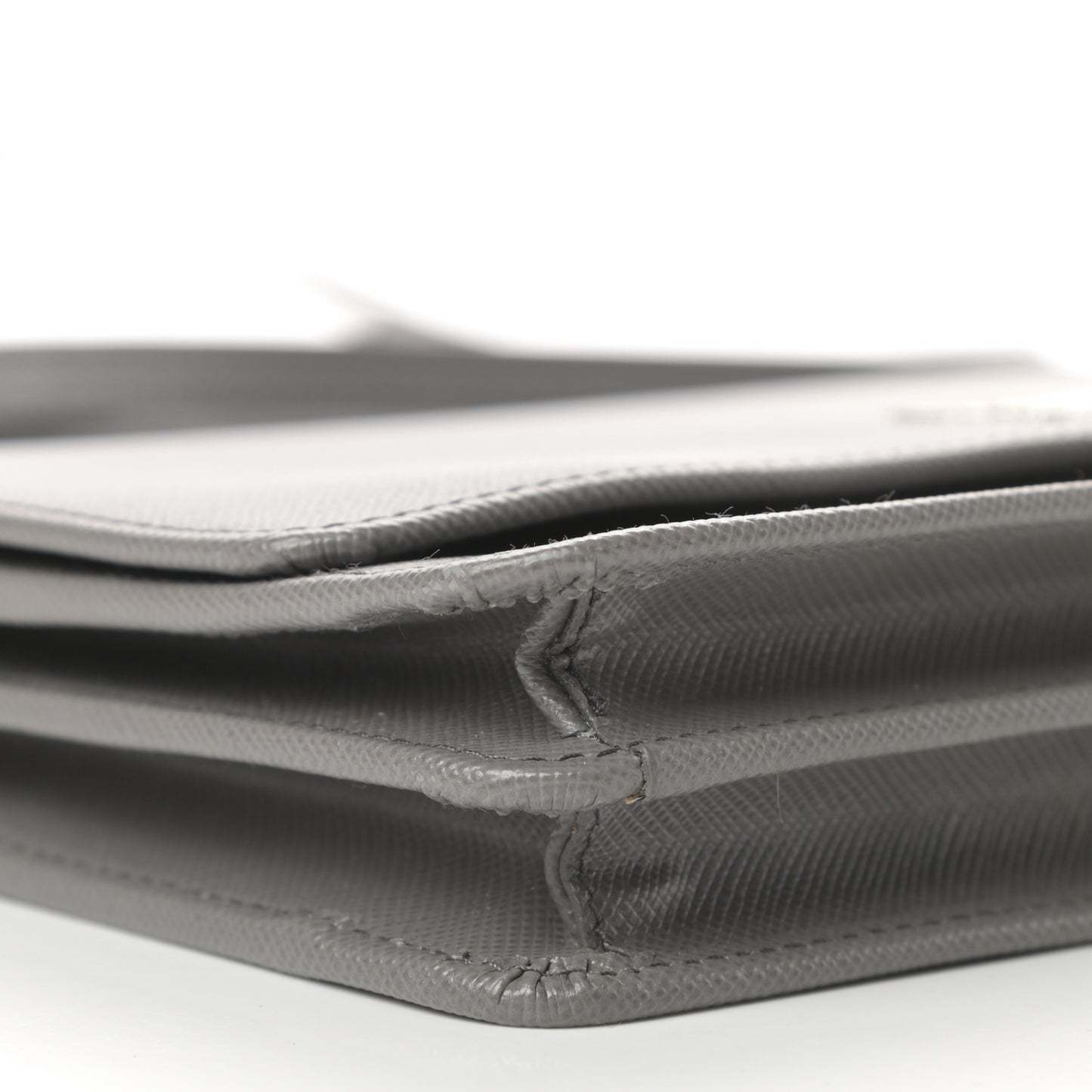 Saffiano Metal Flap Wallet With Strap Marmo