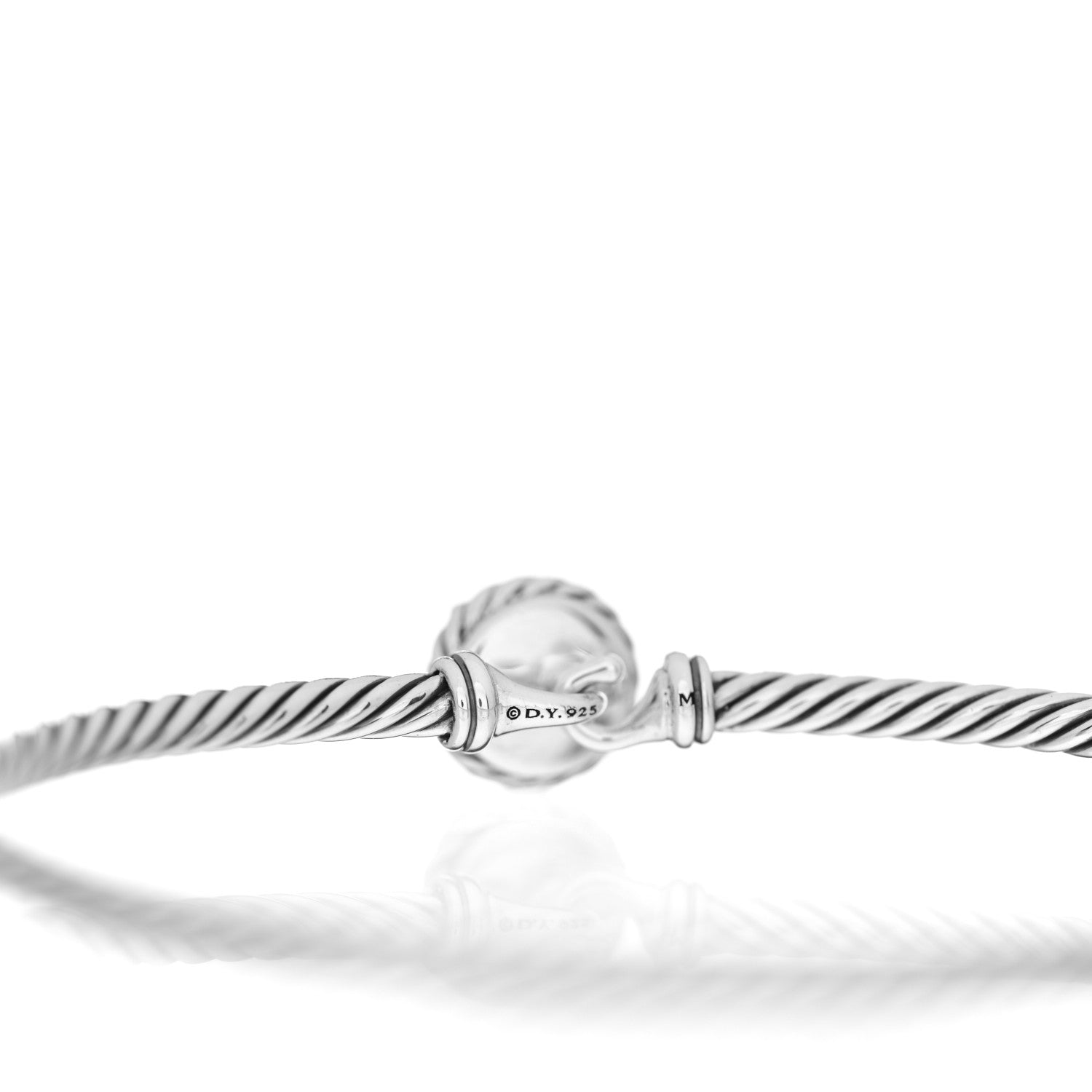 David Yurman Sterling Silver Pearl 3mm Chatelaine Bracelet 3 of 3