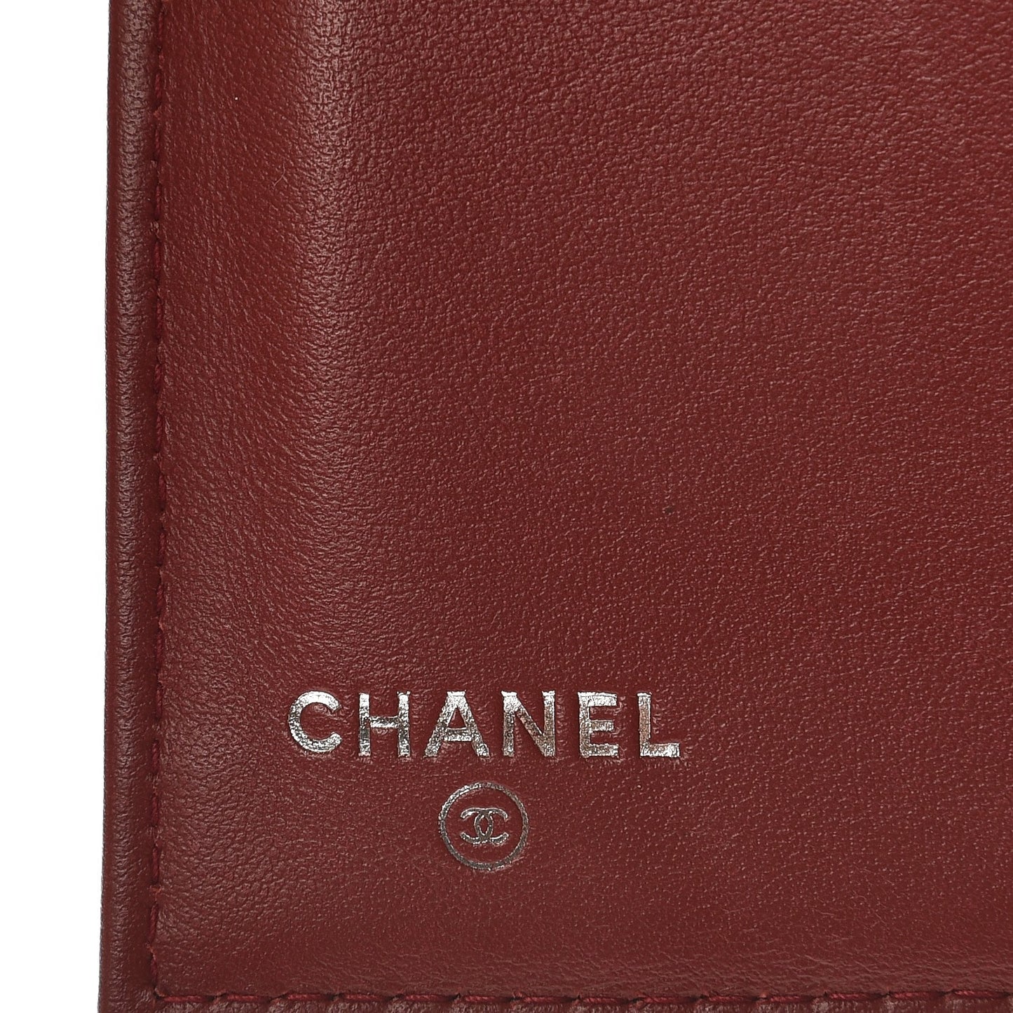 Caviar Chevron Quilted Medium Boy Flap Wallet Dark Red