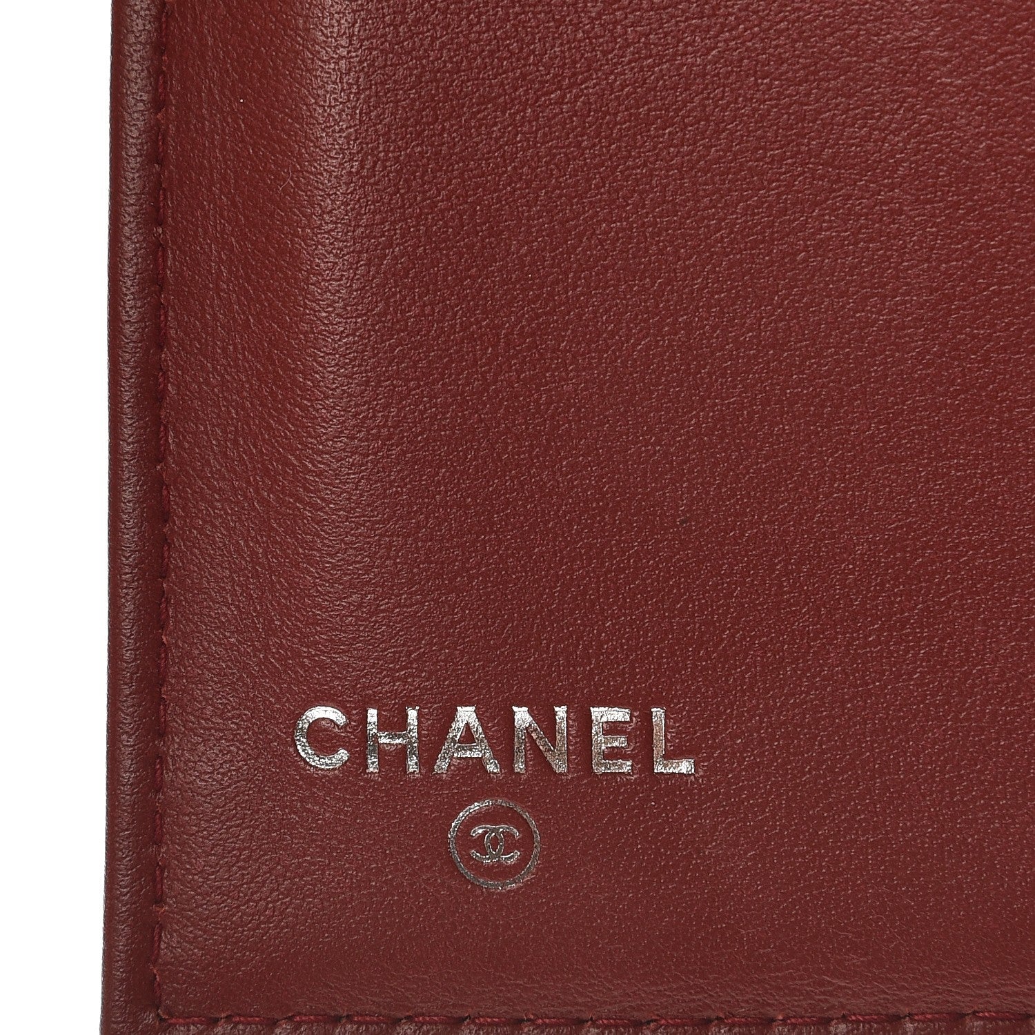 Chanel Caviar Chevron Quilted Medium Boy Flap Wallet Dark Red 6 of 8