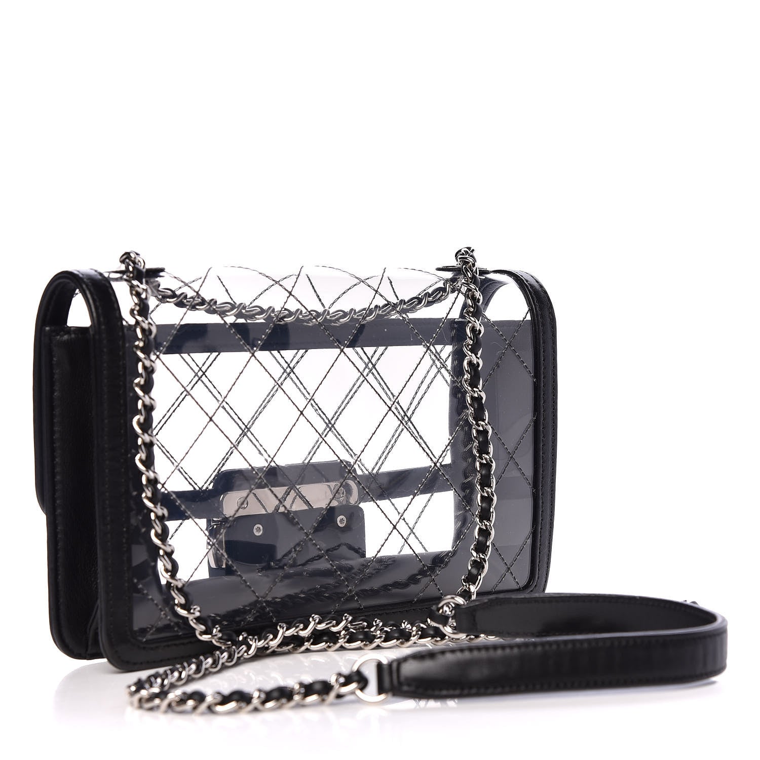 Chanel PVC Lambskin Quilted Mini Beauty Lock Flap Black 3 of 9