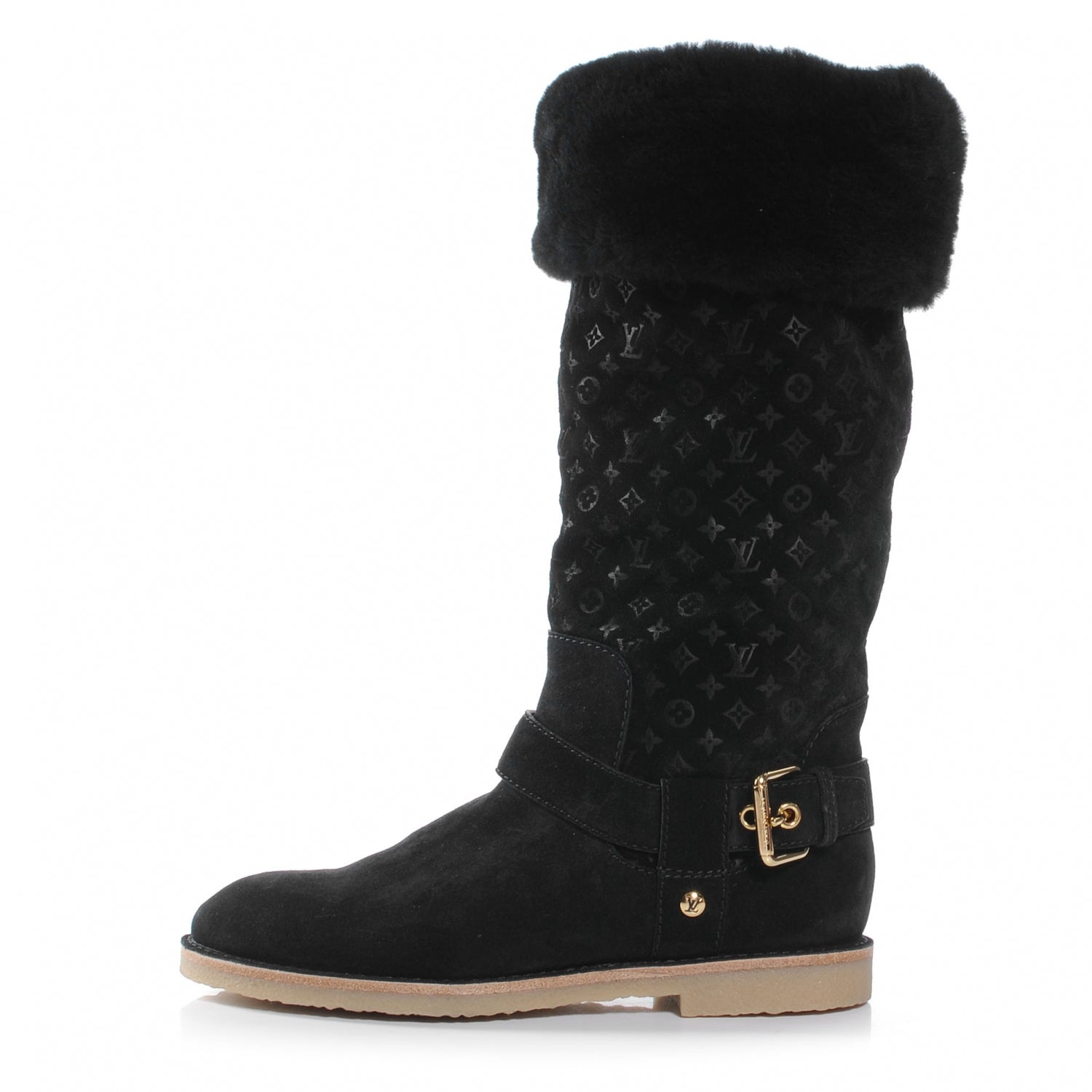 Louis Vuitton Suede Fauvist High Boots 36 Black 1 of 6