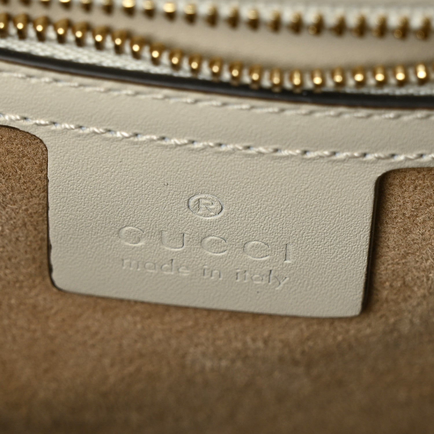 Gucci Calfskin Small Sylvie Shoulder Bag Off White 6 of 7