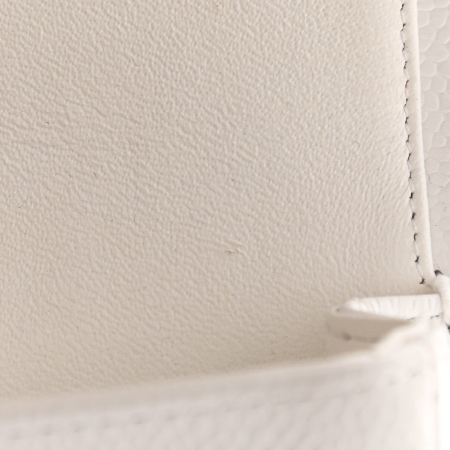 Chanel Caviar Quilted Medium Double Flap White 7 of 10