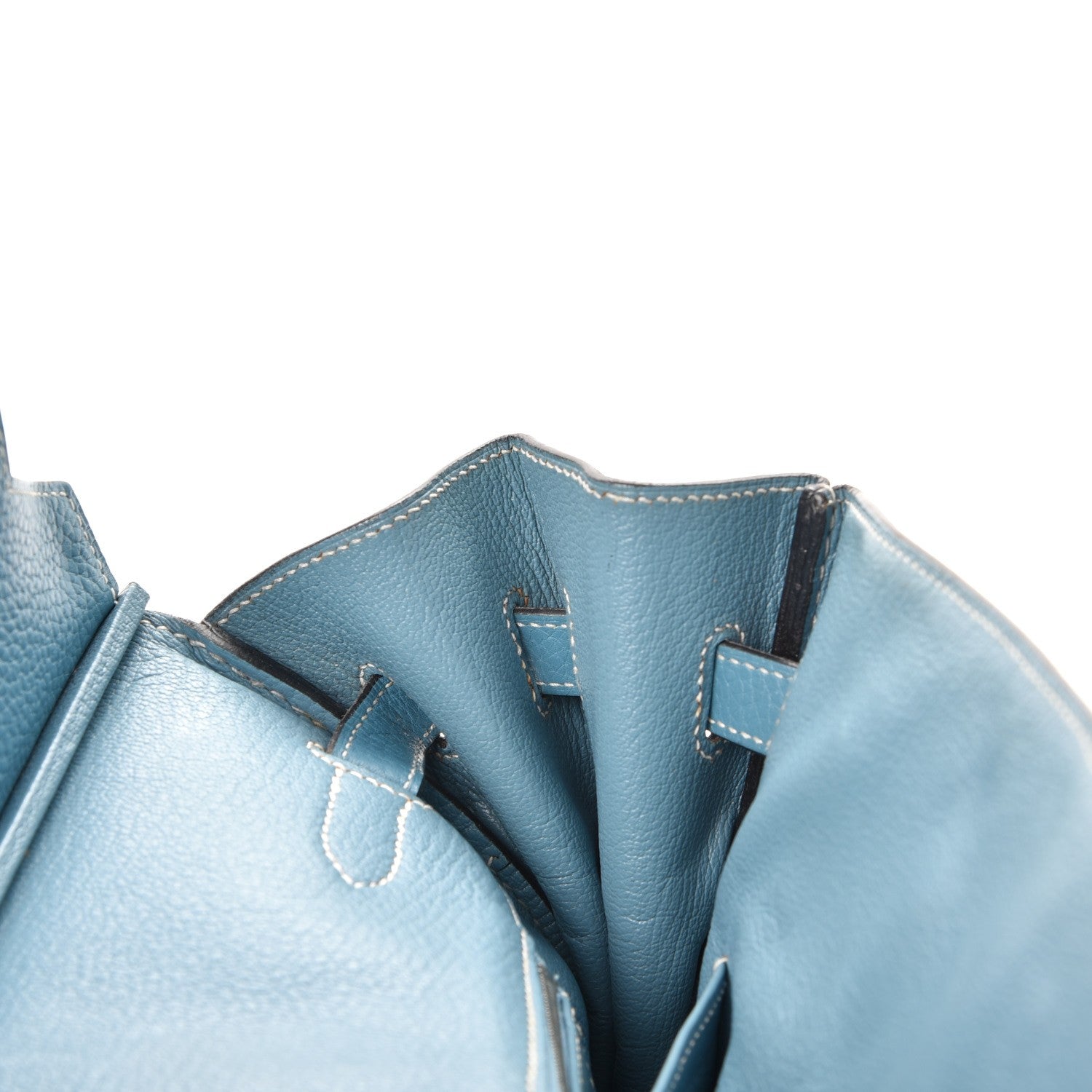 Hermes Taurillon Clemence Birkin 35 Blue Jean 13 of 40
