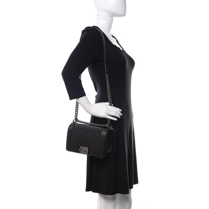 Chanel Lambskin Quilted Medium Boy Flap Black 2 of 12