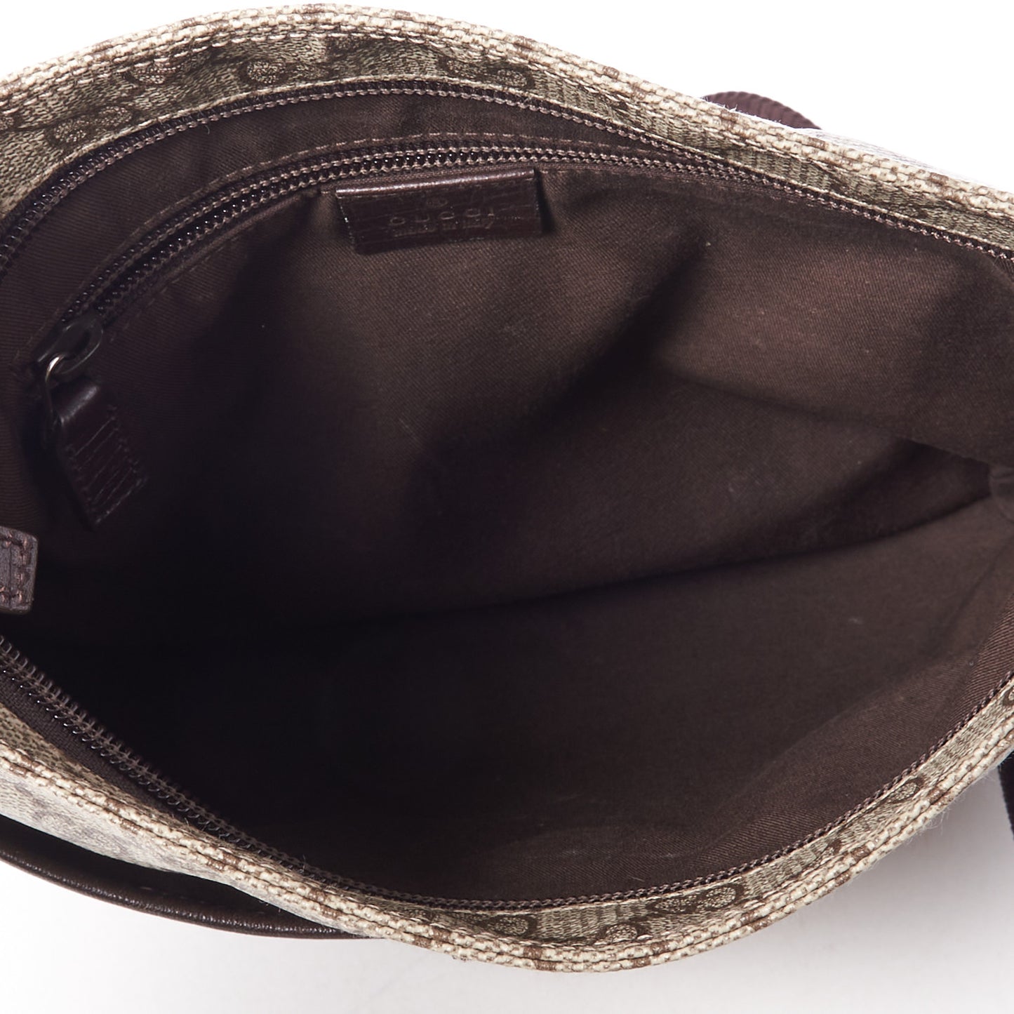 GG Plus Monogram Medium Flat Messenger Bag Dark Brown