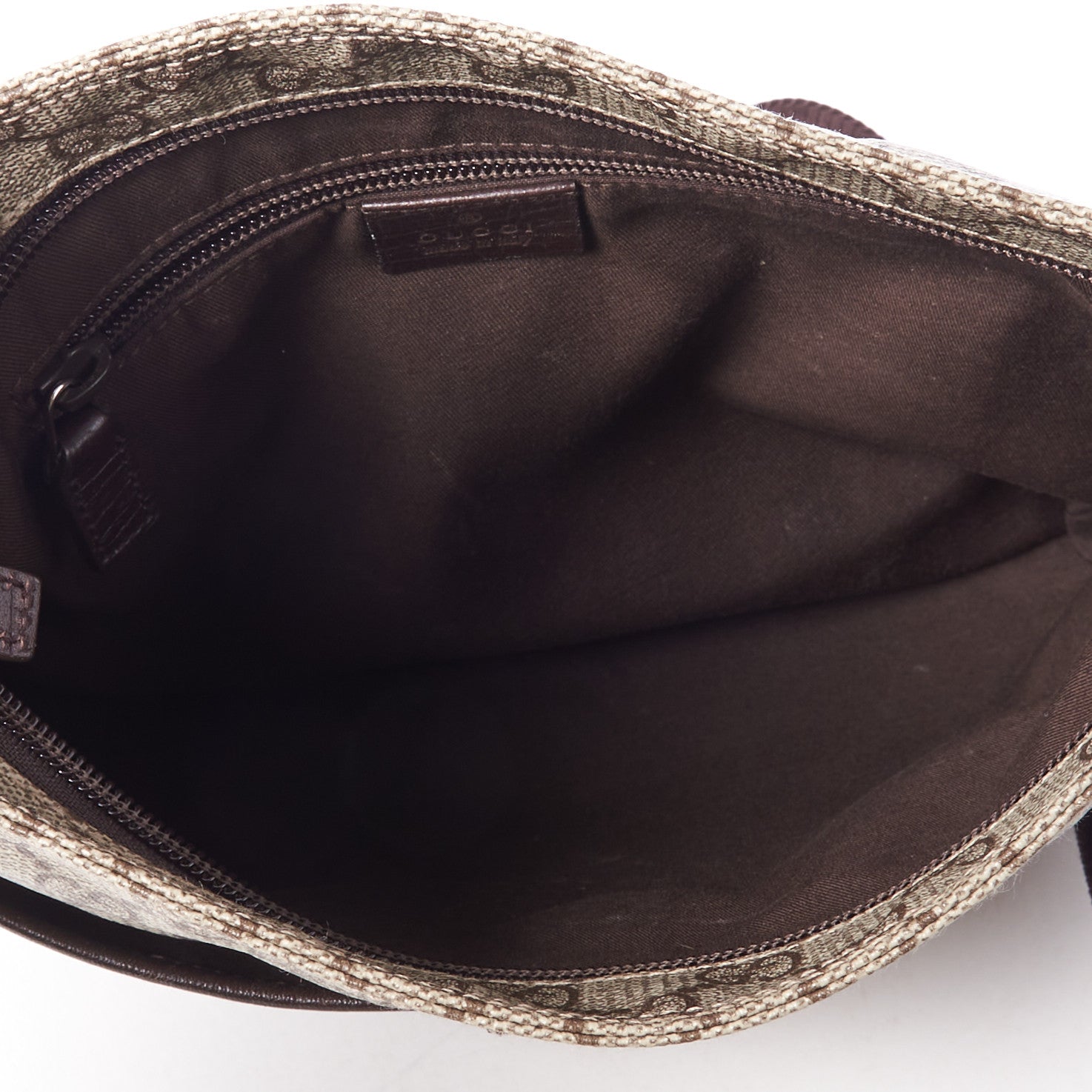 Gucci GG Plus Monogram Medium Flat Messenger Bag Dark Brown 4 of 8