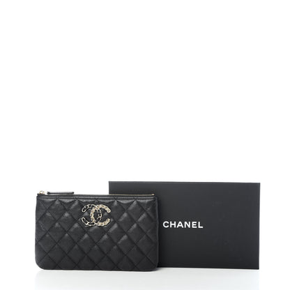 Chanel Caviar Quilted French New Wave Small CC Pouch Black 7 of 7
