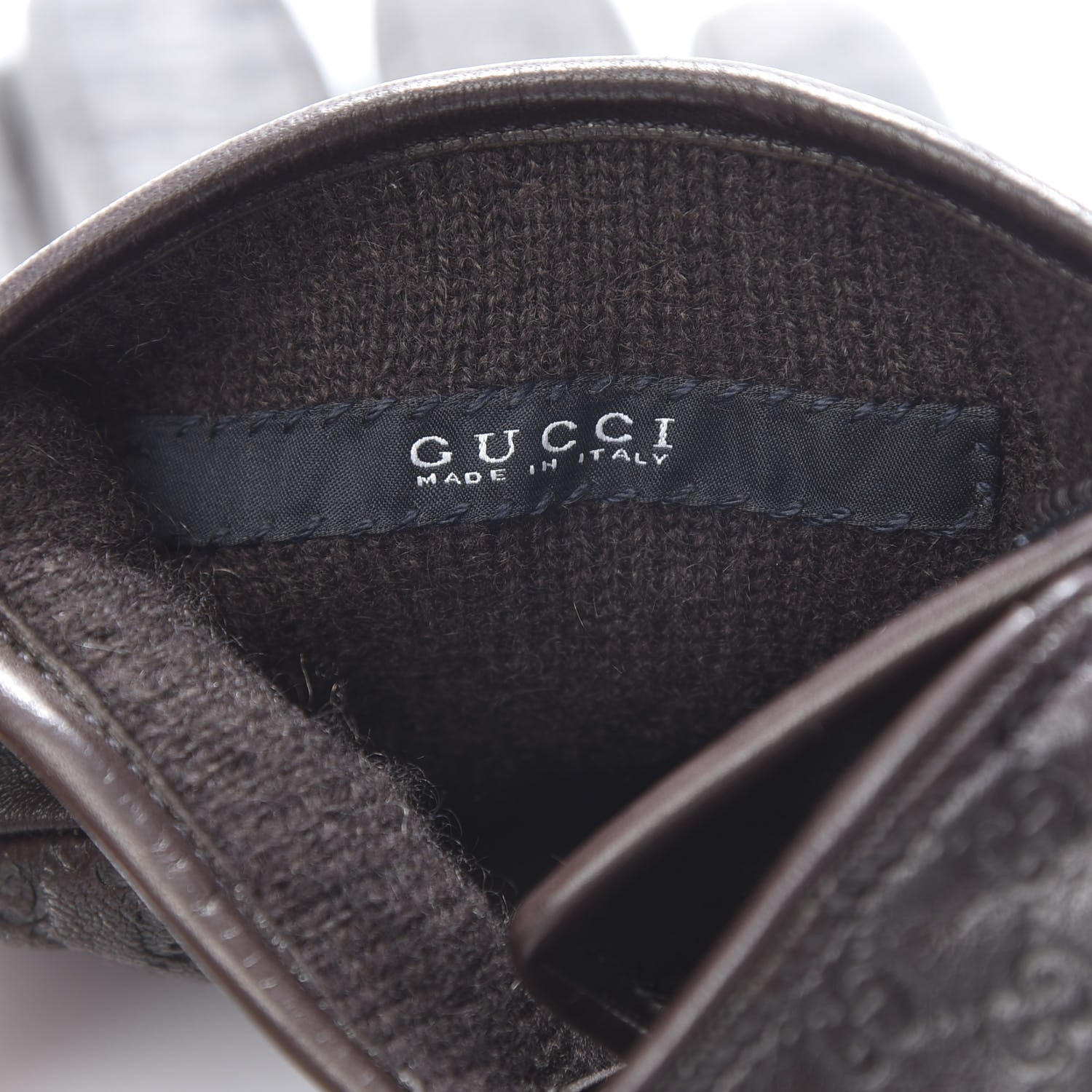 Gucci Nappa Microguccissima Gloves 10 Chocolate 3 of 6