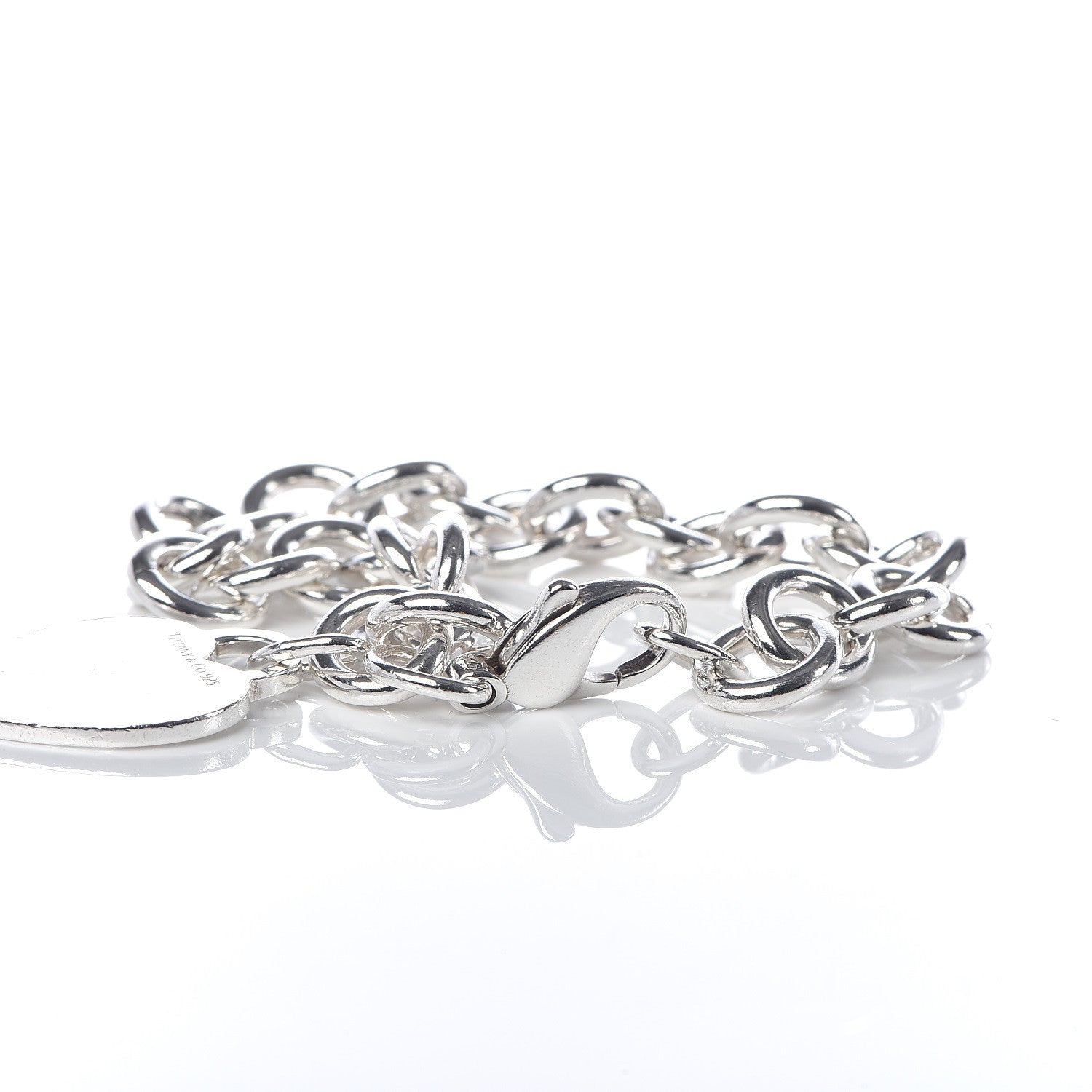 Tiffany Sterling Silver Heart Tag Charm Bracelet 4 of 4