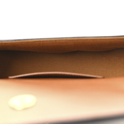 Celine Triomphe Canvas Calfskin Tabou Clutch on Strap Tan 5 of 9