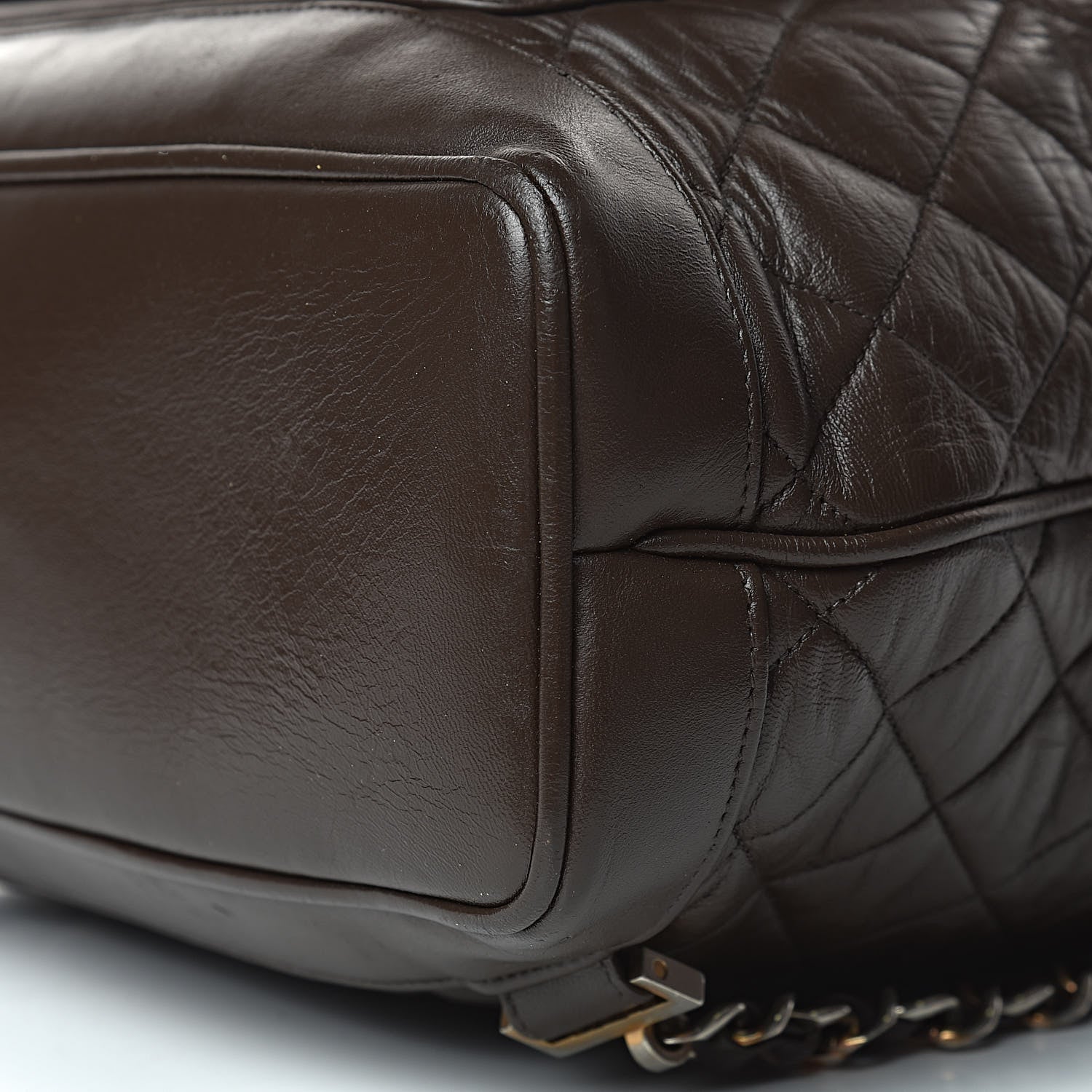 Chanel Lambskin Quilted Backpack Brown 10 of 11