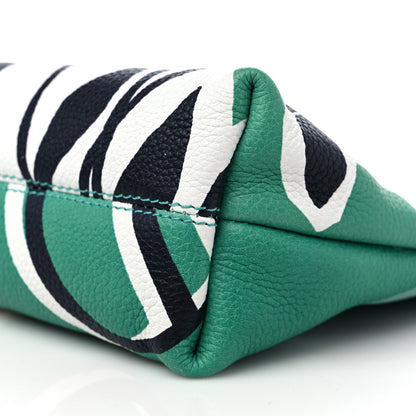 Burberry Prorsum Grained Calfskin Print Pouch Lawn Green Aqua Green 10 of 12
