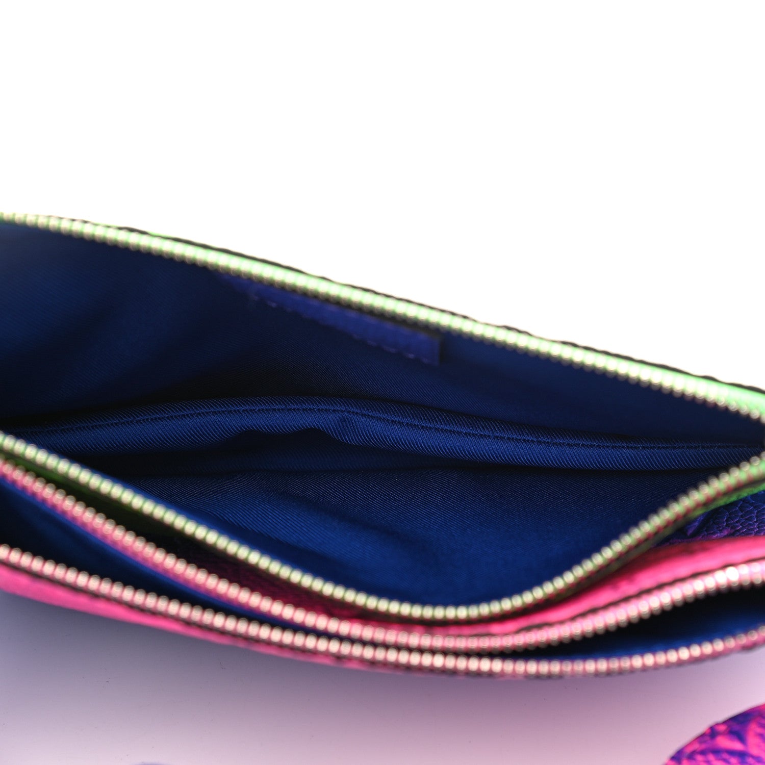 Louis Vuitton Taurillon Illusion Trio Pouch Bleu Rose 6 of 9