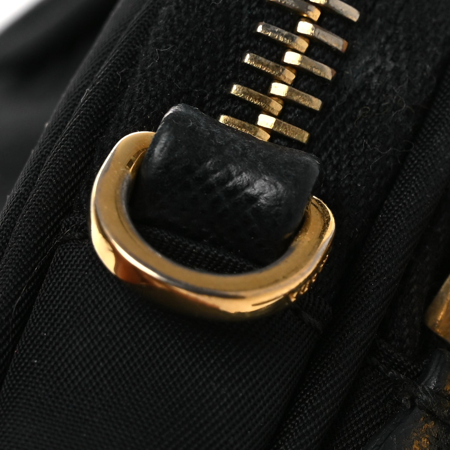 Nylon Saffiano Double Zip Camera Bag Black
