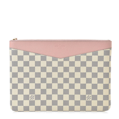 Louis Vuitton Damier Azur Daily Pouch Rose Poudre 1 of 7
