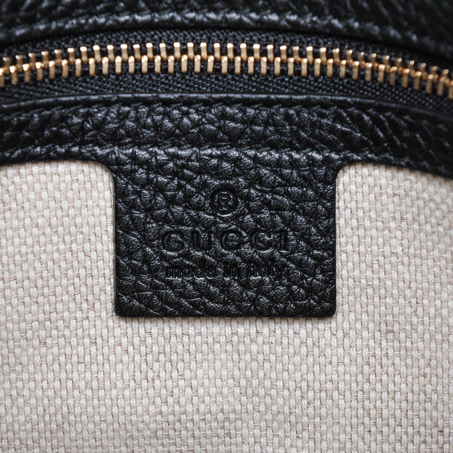 Gucci Pebbled Calfskin Medium Soho Chain Shoulder Bag Black 6 of 6
