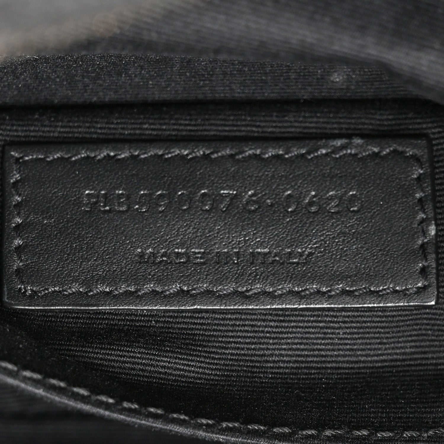 Saint Laurent Calfskin Crocodile Embossed Monogram Belt Bag Black 7 of 12