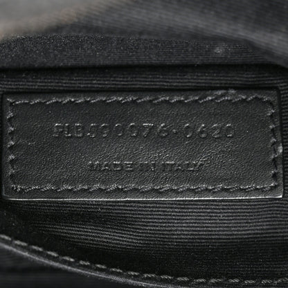 Saint Laurent Calfskin Crocodile Embossed Monogram Belt Bag Black 7 of 12