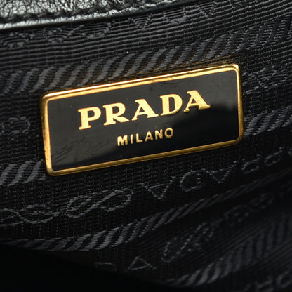 Prada Glace Calfskin Shopping Tote Black 6 of 9