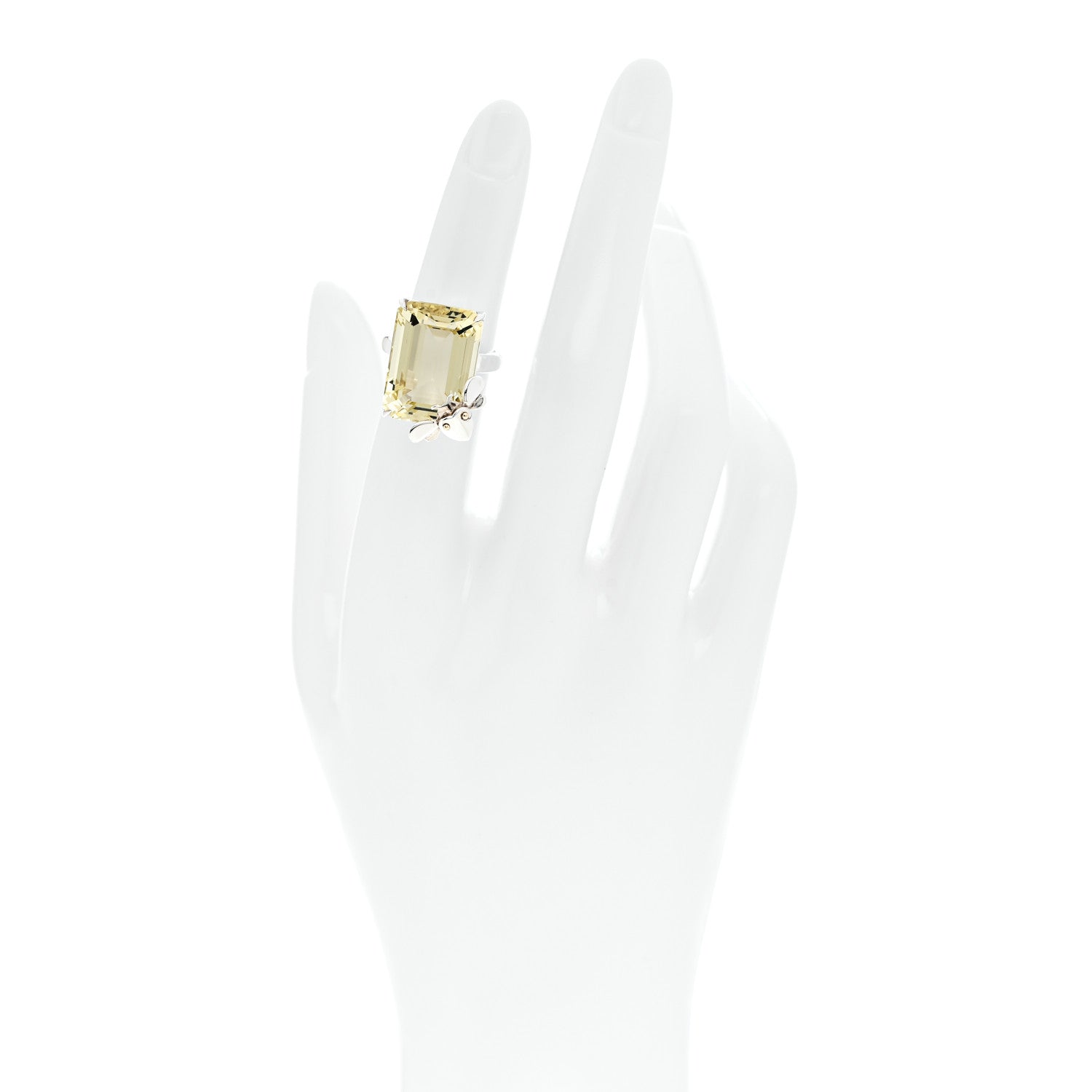 Tiffany Sterling Silver 18K Yellow Gold Citrine Return to Tiffany Love Bugs Bee Ring 50 5.25 2 of 6