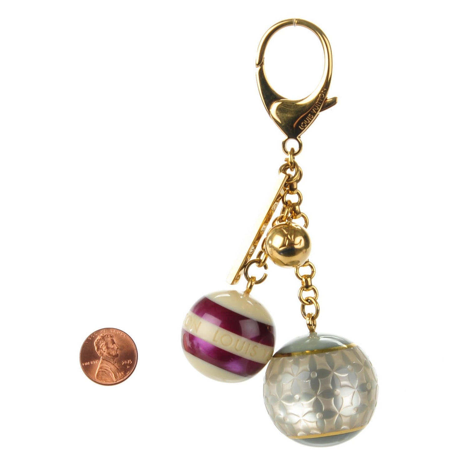 Mini Lin Croisette Bag Charm Purple