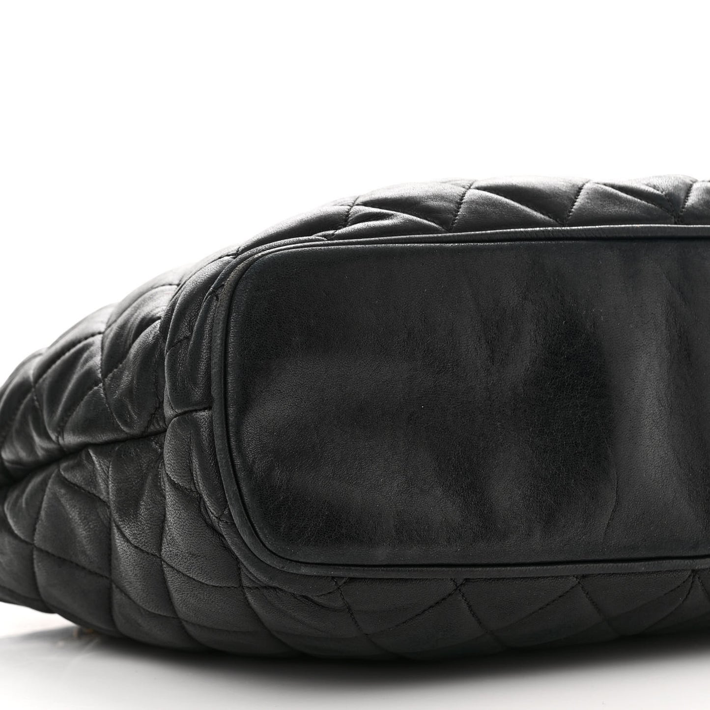 Lambskin Quilted Shoulder Bag Black