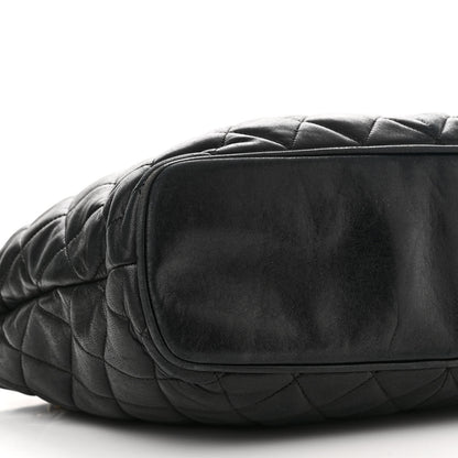 Chanel Lambskin Quilted Shoulder Bag Black 10 of 11