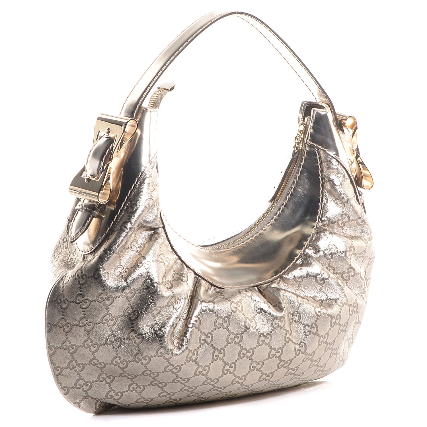 Gucci Guccissima GG Queen Hobo Gold 3 of 7