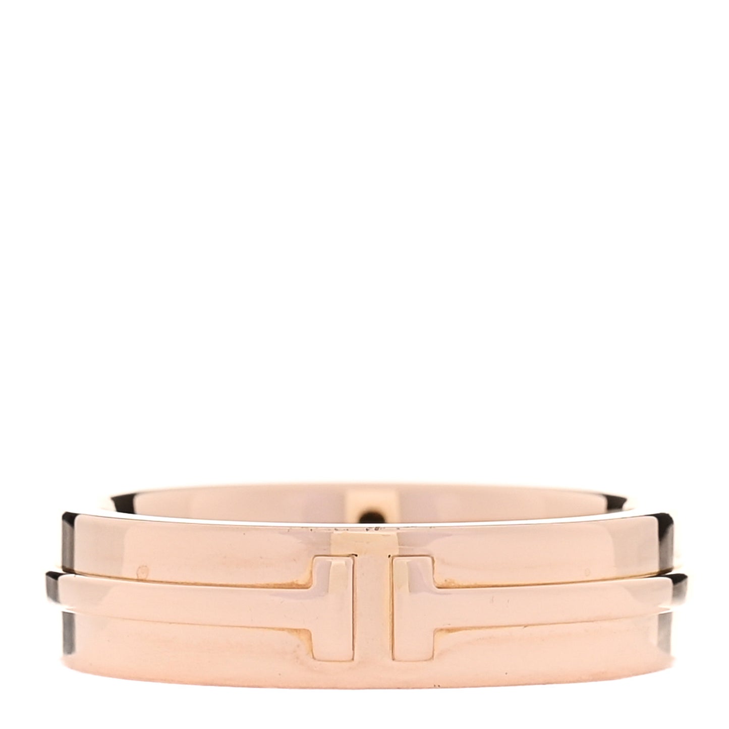 18K Rose Gold T Two Narrow Ring 58 8.5