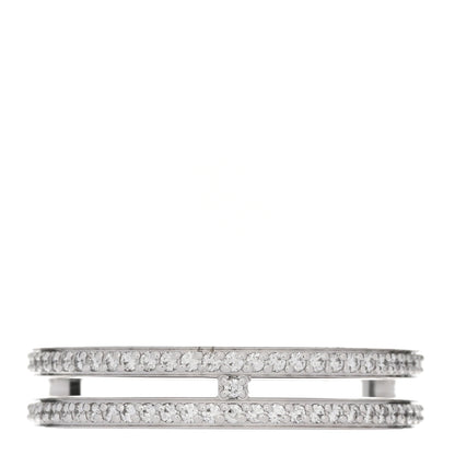 Hermes 18K White Gold Diamond Ariane Wedding Band Ring 49 5 1 of 5