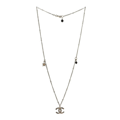 Chanel Baguette Crystal CC Starfall Necklace Gold 2 of 4