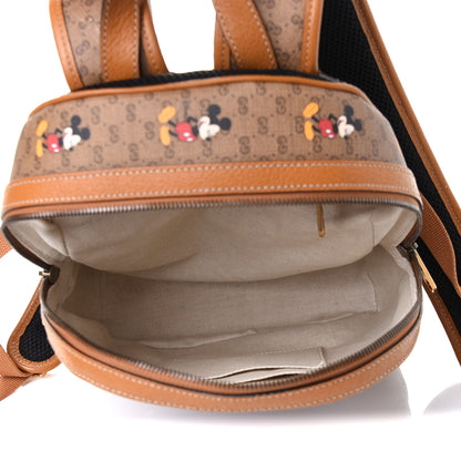 Gucci X DISNEY Mini Vintage GG Supreme Monogram Mickey Mouse Small Dome Backpack Beige Vintage Sun Oil 4 of 10