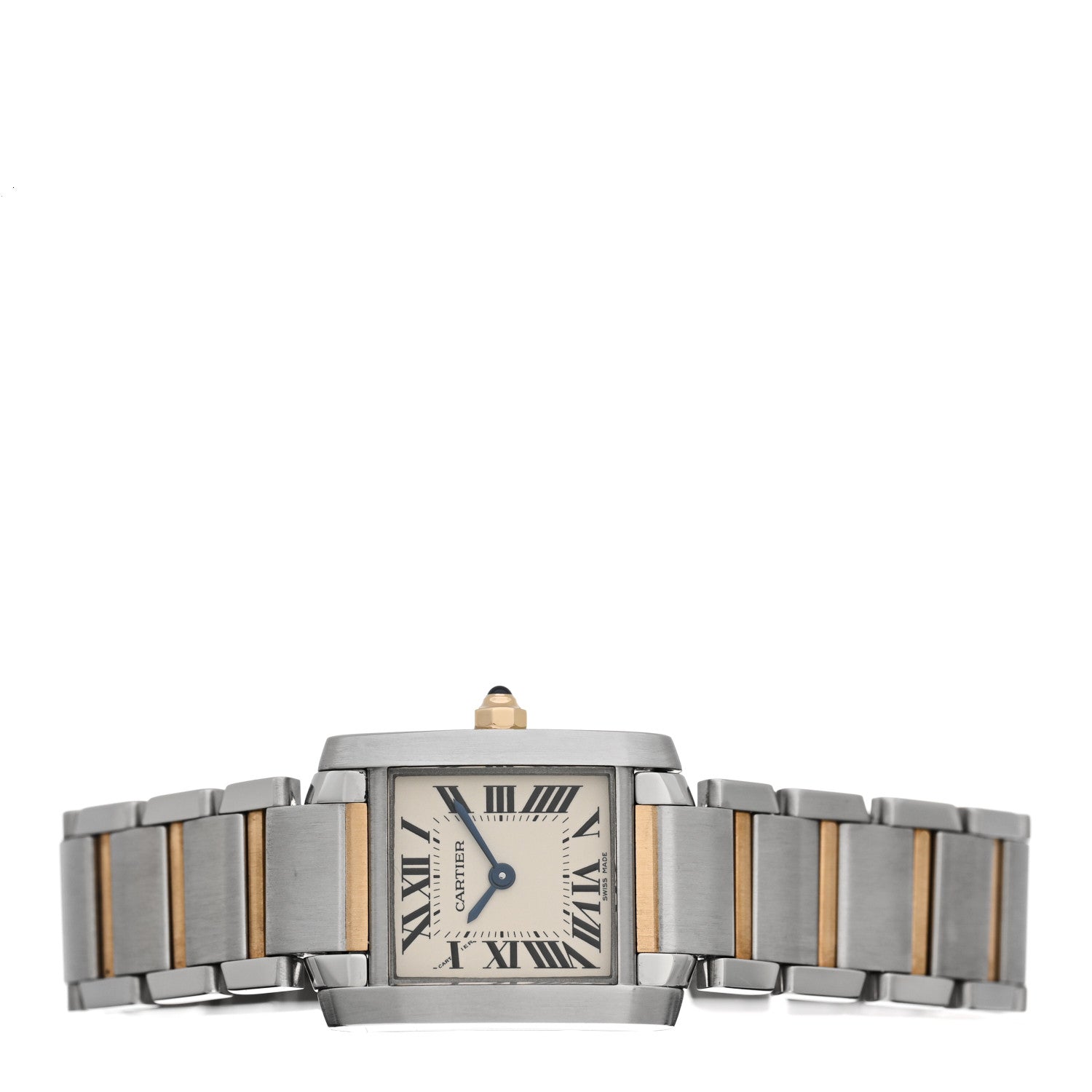 Cartier Stainless Steel 18K Yellow Gold 20mm Tank Francaise Quartz Watch 2 of 5