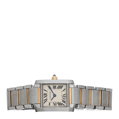 Cartier Stainless Steel 18K Yellow Gold 20mm Tank Francaise Quartz Watch 2 of 5