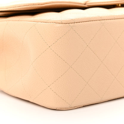 Chanel Caviar Quilted Jumbo Double Flap Beige 9 of 12