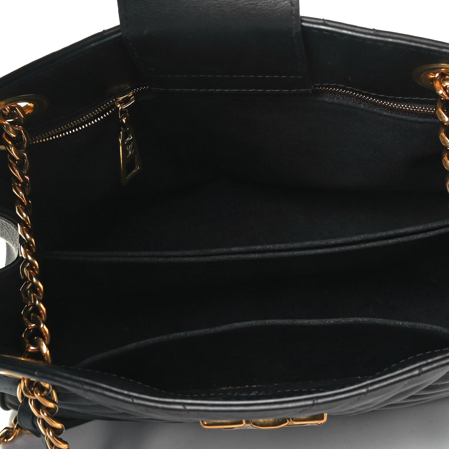 Calfskin New Wave Chain Tote Black